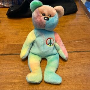 Ty Beanie Baby: Peace Bear 1996 - Multicolor